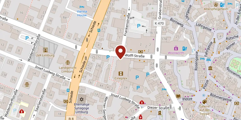 Map: location of the restaurant, Doktor-Wolff-Straße 1, 65549 Limburg